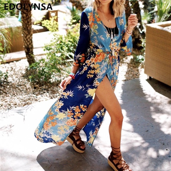 Dresses & Skirts - Stunning Nasturtium Caftan Maxi Dress